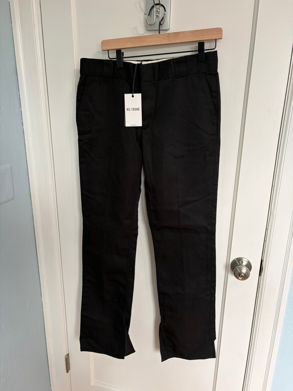 RE/DONE Skinny Boot Trouser Black Sz 26 NWT Made in USA $350